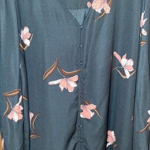 Plus size floral blouse